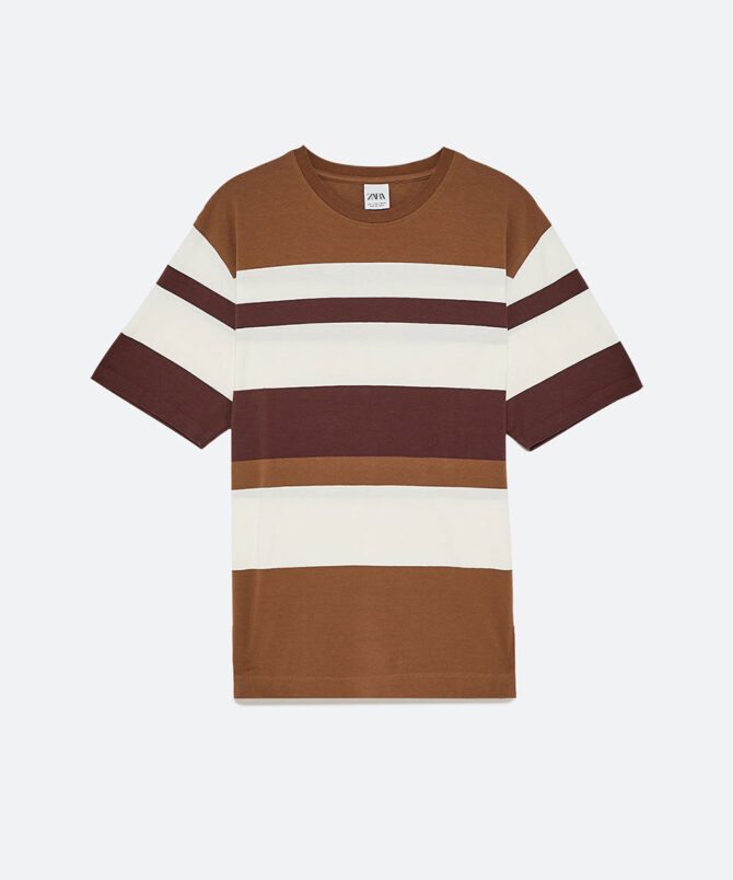 コットンストライプTシャツ